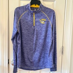 LSU Tigers Colosseum Purple Space-Dye Quarter Zip Pullover - Women's XL
